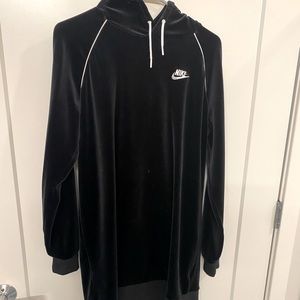 Velour Nike Shirt Dress with Hood
